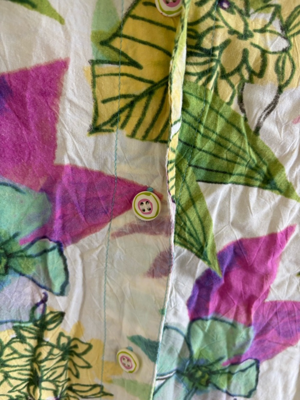 Jams World Segr sea grove short sleeve button down floral topical colorful - Picture 4 of 7